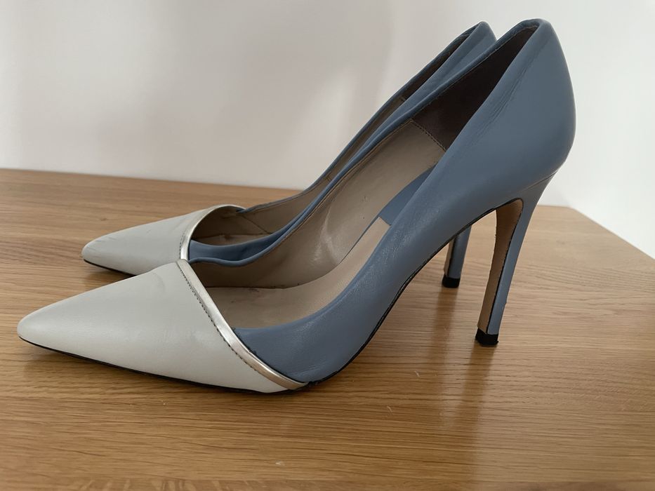 Czółenka baby blue niebieskie Zara 39