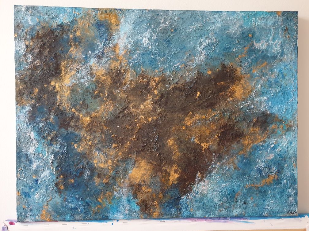 Quadro abstrato "Galáxia" 80x60 cm