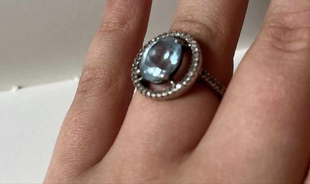 Серебряное кольцо с топазом