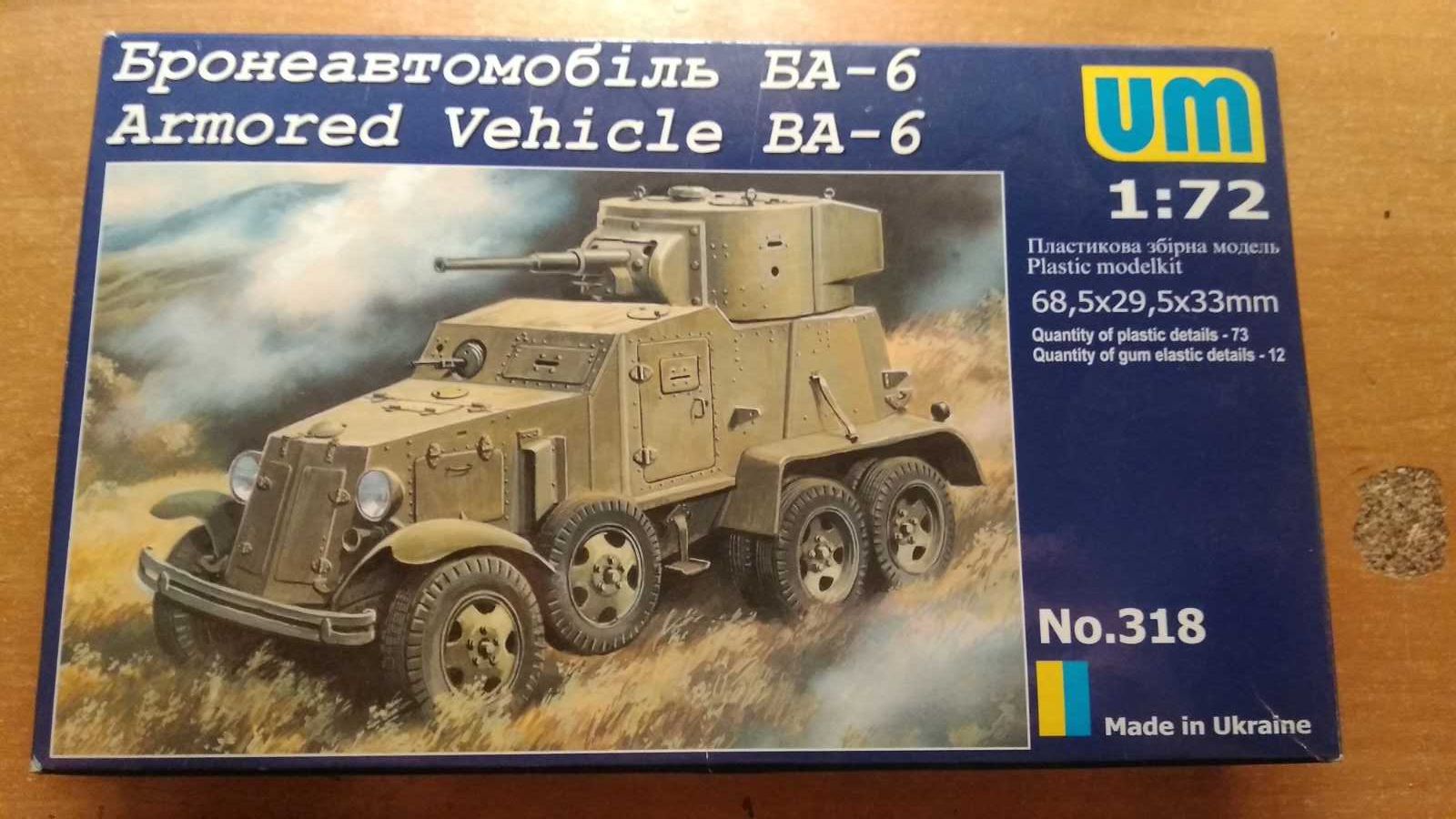 Model do sklejania BA-6 UM 1:72