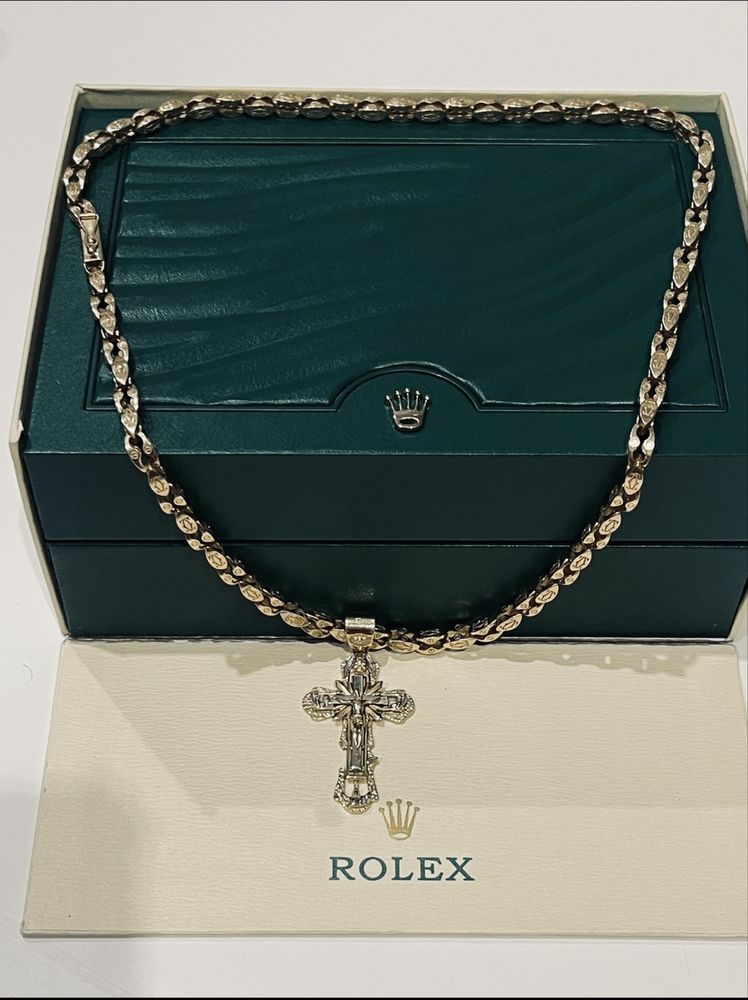 Złoty Łańcuch Cartier Z Krzyżem