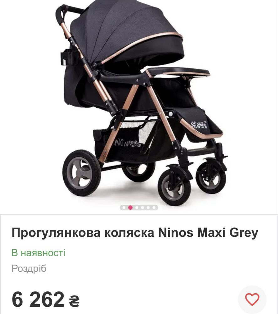 Продам прогулянковий візок Ninos Maxi Grey