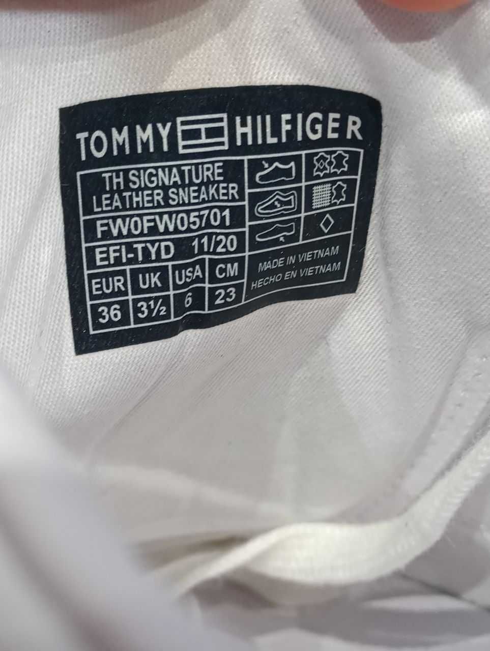 Кожаные женские кеды кроссовки Tommy Hilfiger Th Signature Оригинал