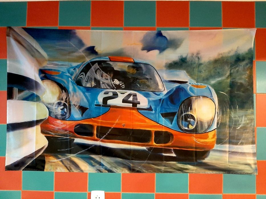 Automobilia Clássicos em Le Mans Posters em Tecido 150x90cms