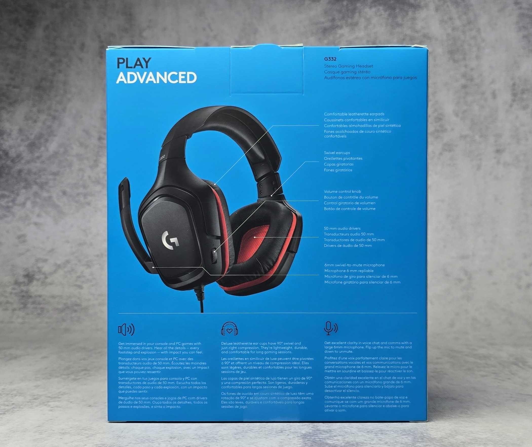 Гарнітура ігрова Logitech G332 (981-000757) Black/Red NEW