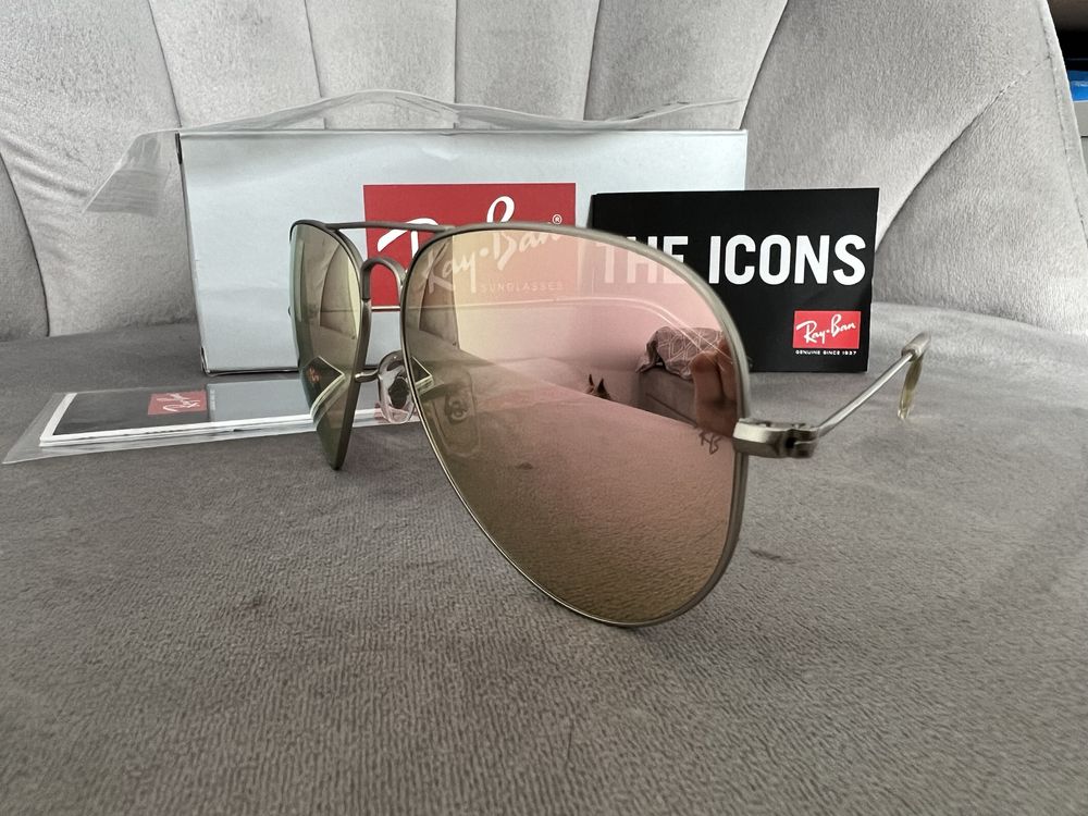 Ray Ban RB3025 aviator 019/Z2 pink mirror różowe lustrzanki