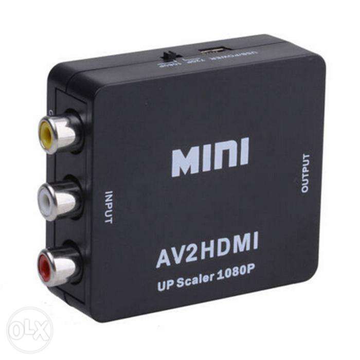 (NOVO) Conversor AV/3RCA para HDMI - PRETO