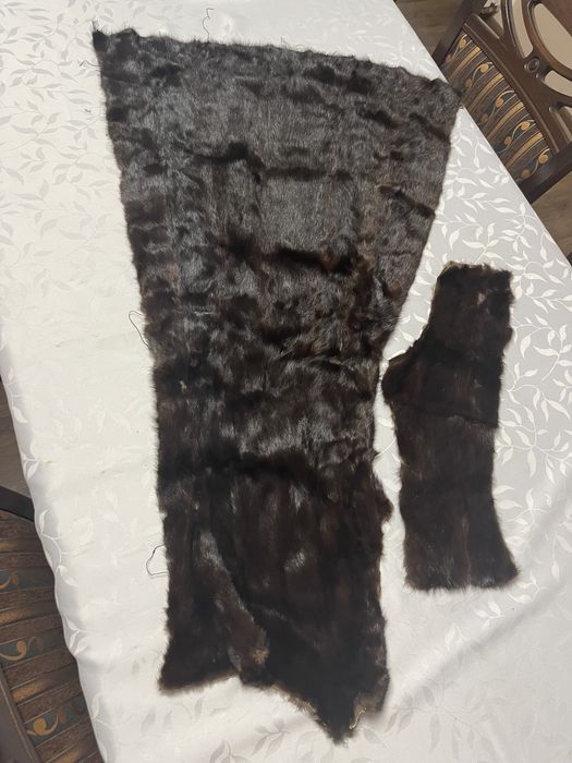 Skórki z norek na kołnierz czapkę  stan bdb