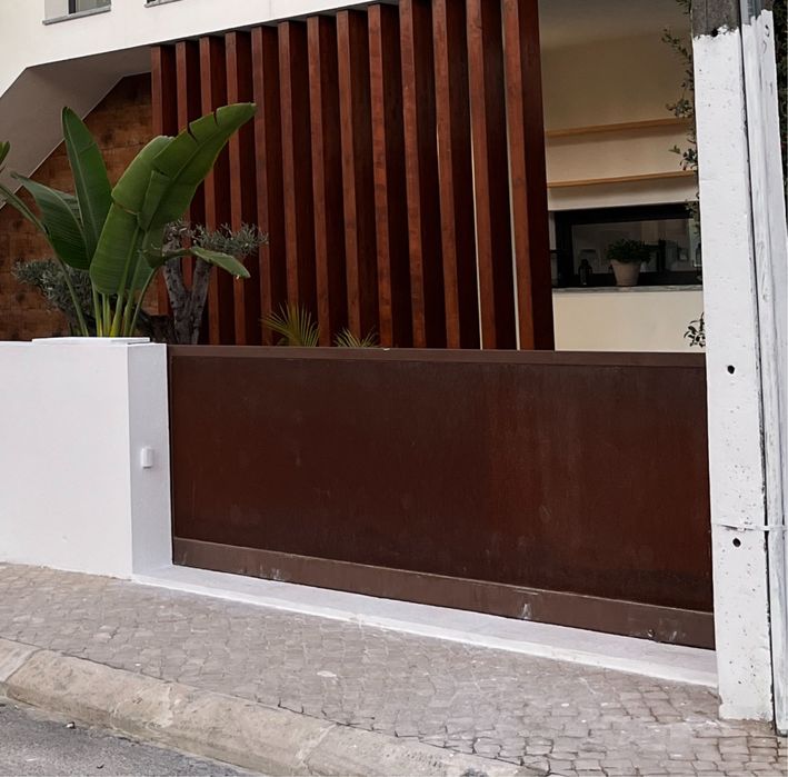 Portão aço corten 2,90x97cm