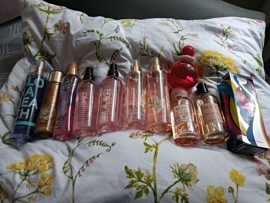 10 używanych perfumów/mgiełek + 1 nowy perfum