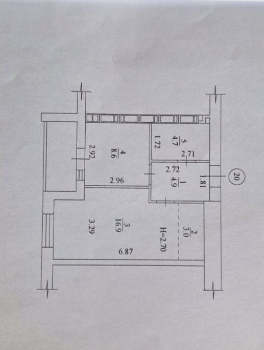 Продам 1 ком квартиру Мира 3