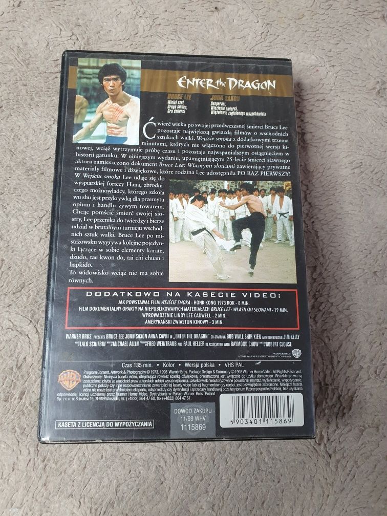 Wejście smoka bruce Lee VHS