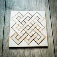Drewniana układanka logiczna gra puzzle łamigłówka - kwadrat #2