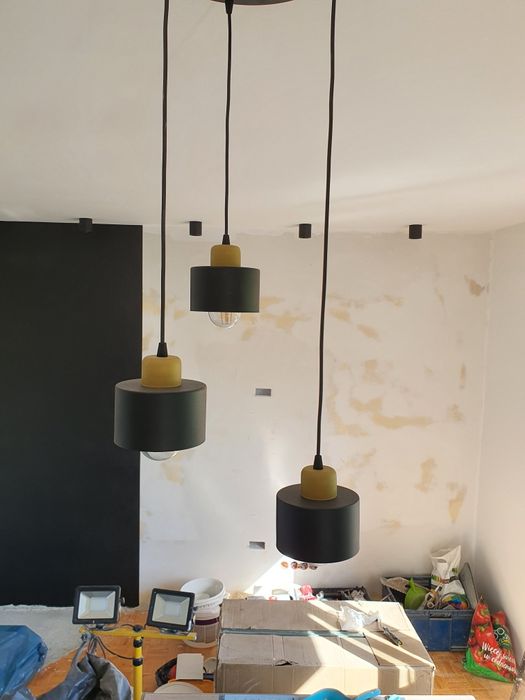 Lampa Sufitowa Żyrandol Plafon Classic Spot EZ3 LED E27 Black Gold