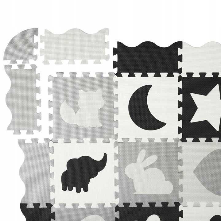 Duża Mata Piankowa Puzzle Edukacyjne Dla Dzieci Składana Kojec 16 Szt