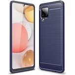 Carbon Case elastyczne etui pokrowiec Samsung Galaxy A42/5G niebieski