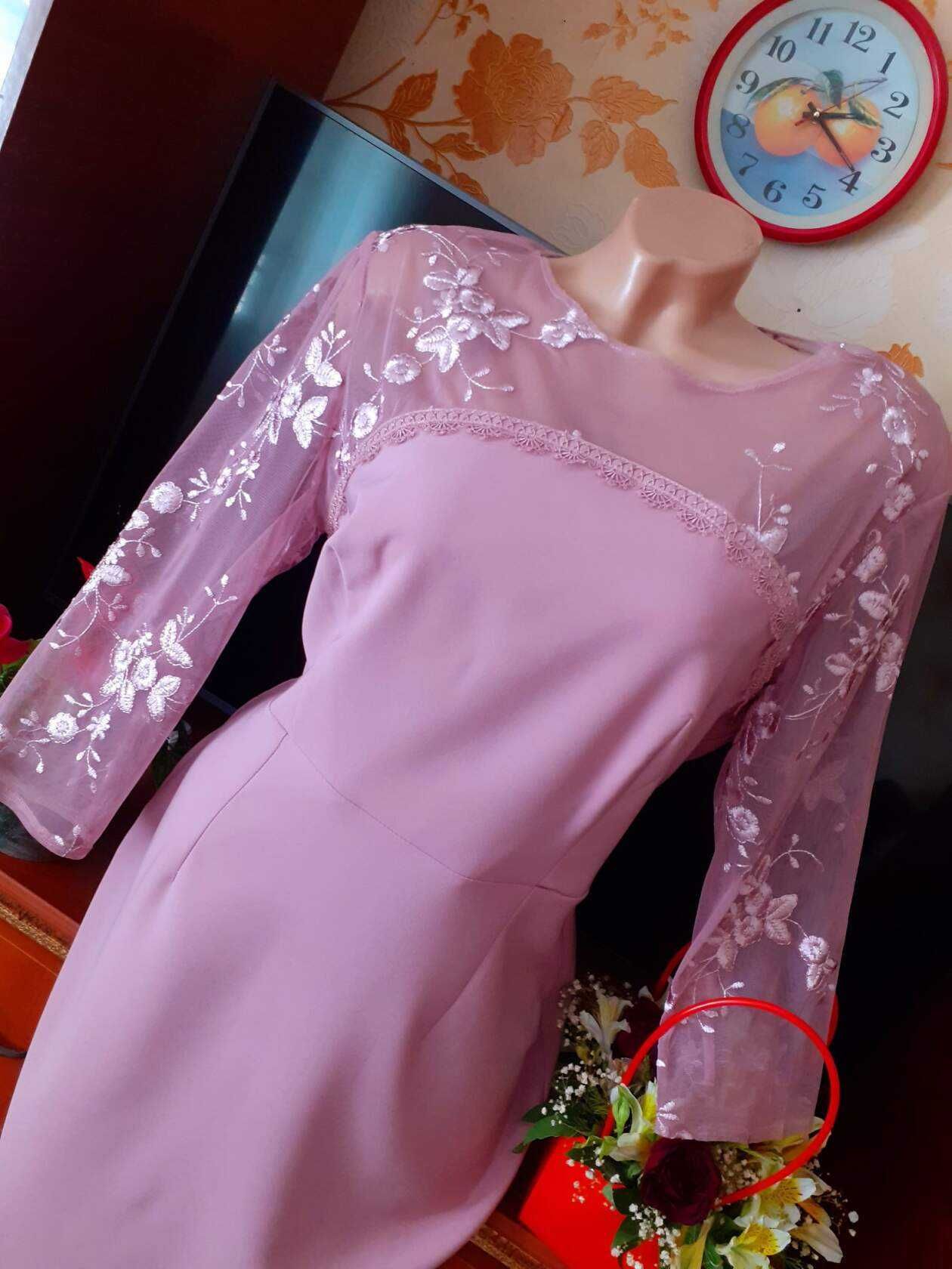 продам лиловое (розовое платье