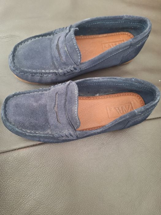 Mokasyny zara granatowe