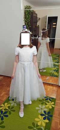 Sukienka komunijna elegancka długość pleców 103 cm