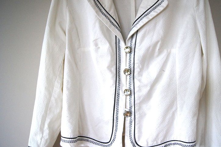 bialy zakiet biala marynarka elegancka 46 44 XXXL srebrny srebrna XXL