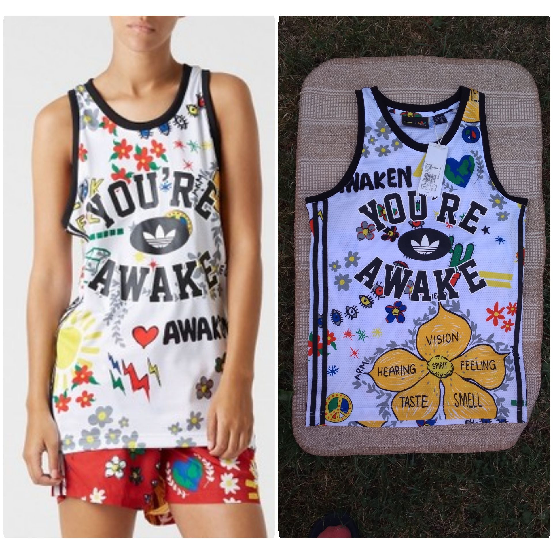 Adidas koszulka Pharrell Williams Doodle top Xs