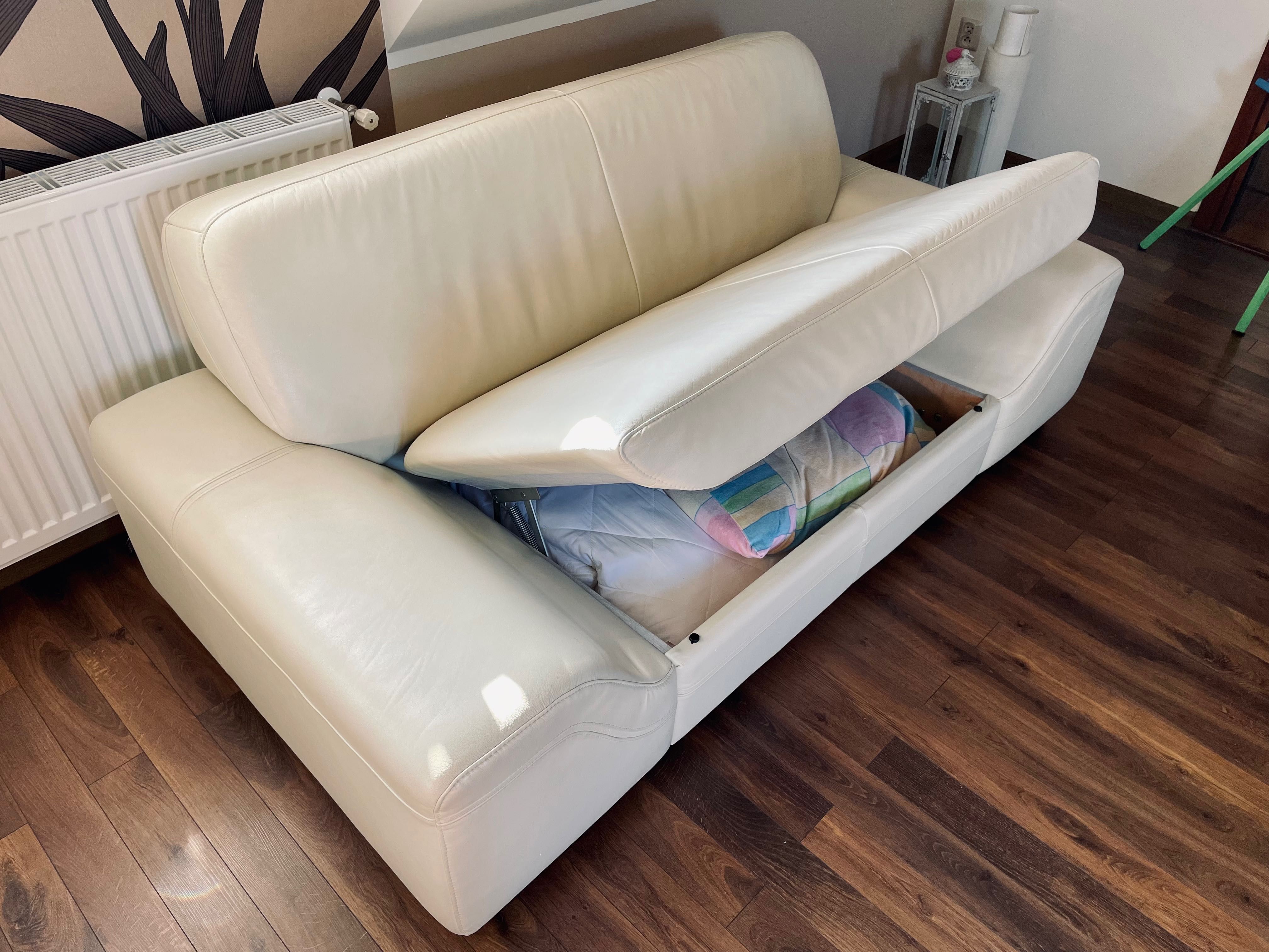 Sofa skora swietny stan schowek jak nowa