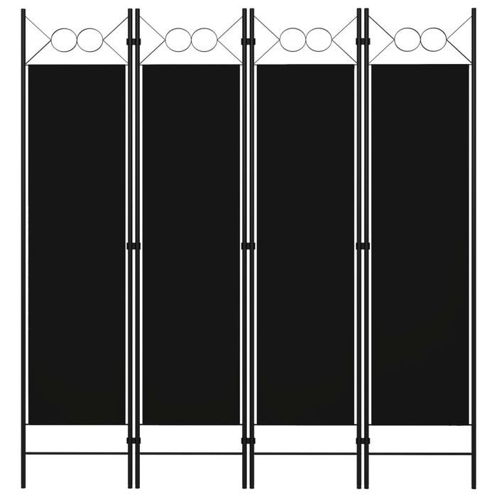 Vidaxl Parawan 4-Panelowy, Czarny, 160 X 180 Cm