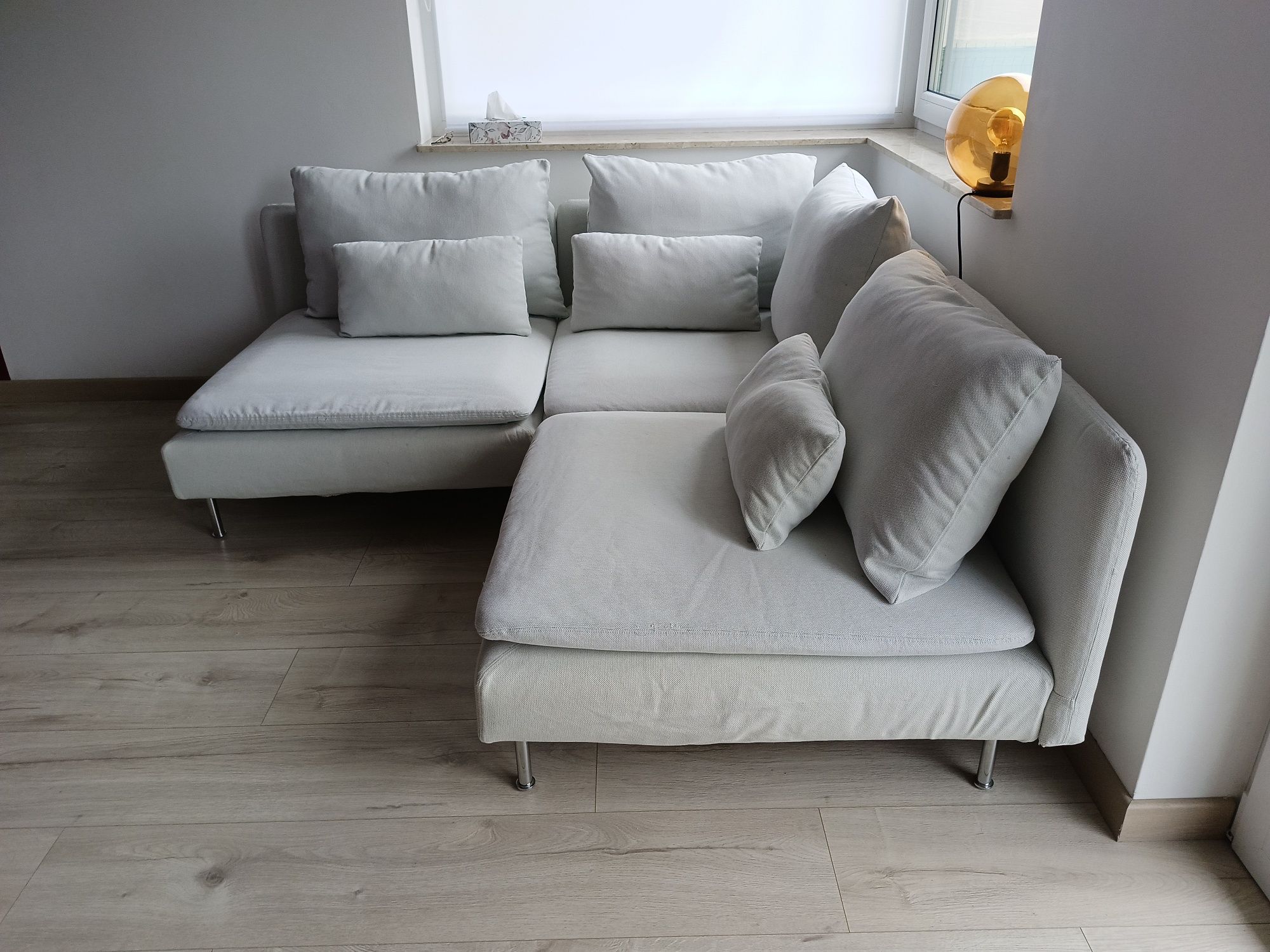 Narożnik Ikea soderhamn beżowy kanapa sofa rogówka