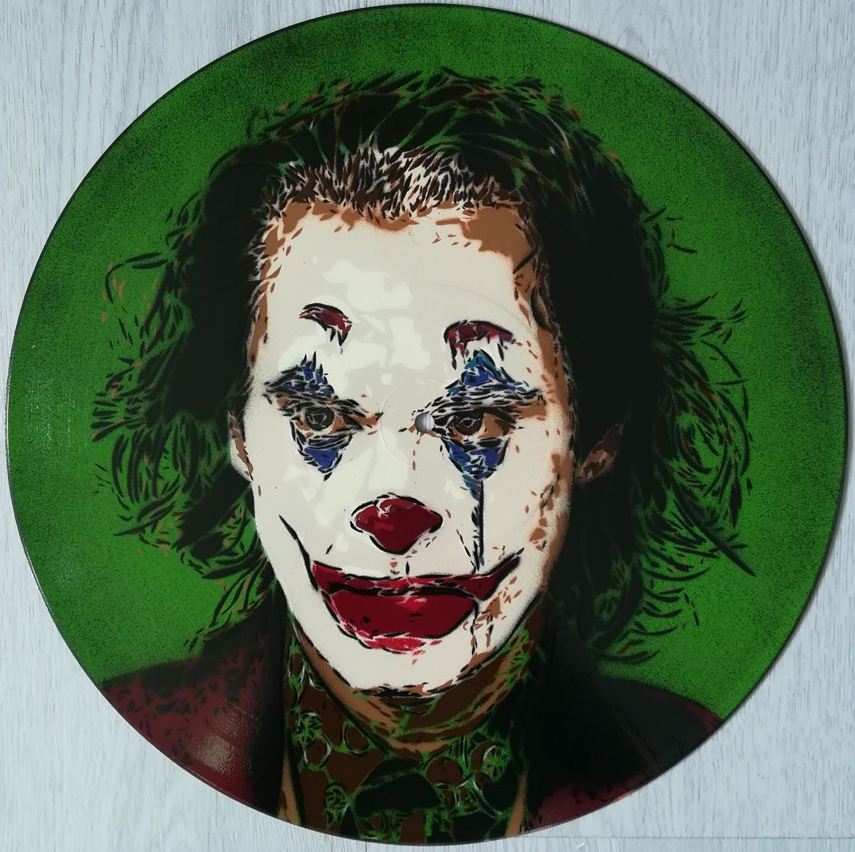 Eddie Vedder pintura original em disco de vinil