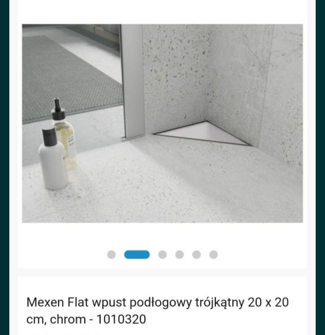 Odpływ wpust trójkątny narożny