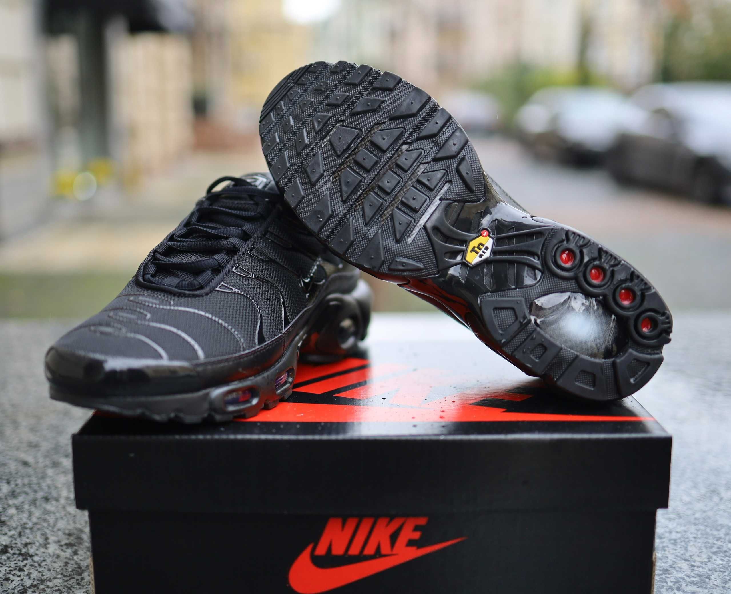 ХІТ! 40-46р Nike Air Max TN Plus Triple Black кросівки топ якість ориг
