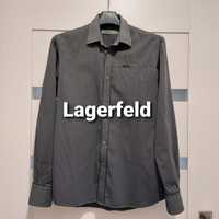 Grafitowa koszula w prążki Karl Lagerfeld M 39/102
