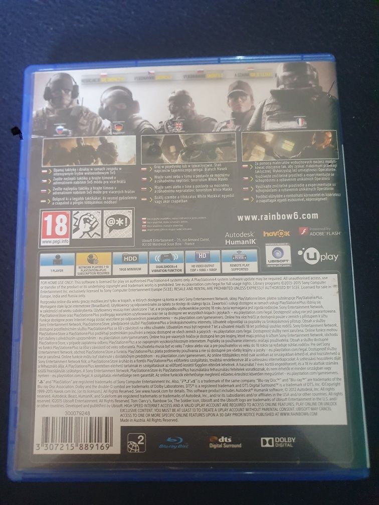 Gra Rainbowsix Siege na ps4 I ps5