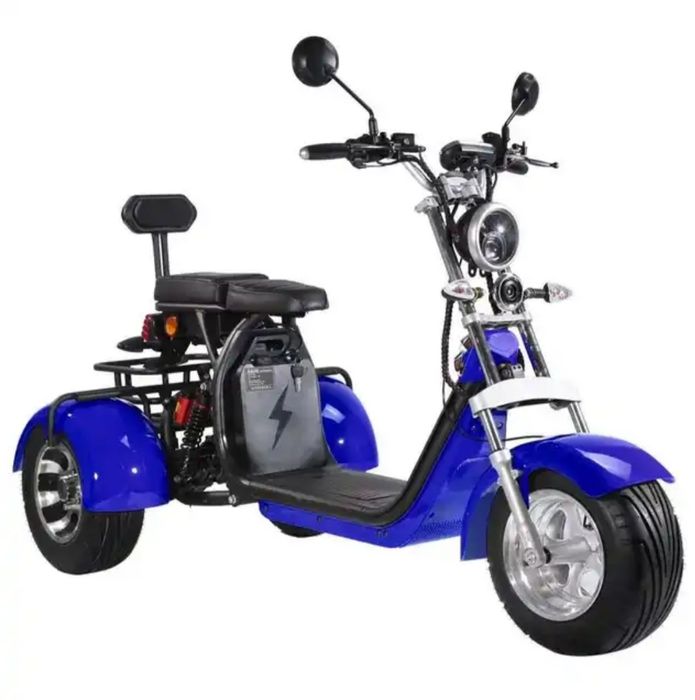 Skuter elektryczny trójkołowy dwuosobowy,  hulajnoga, chopper,  wózek