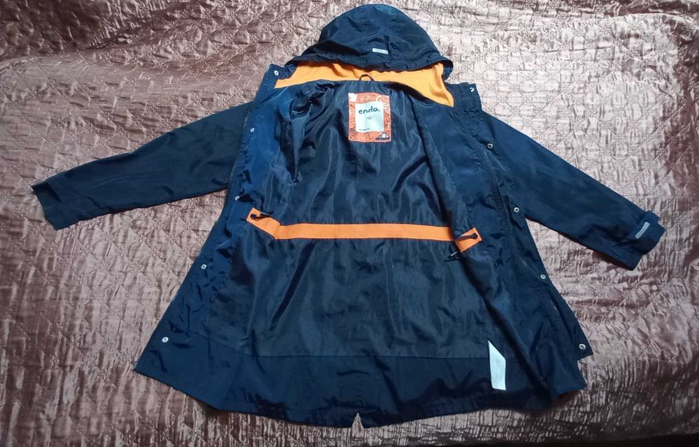 Kurtka lekka przejściowa parka z kapturem r. 152 Endo stan bdb+