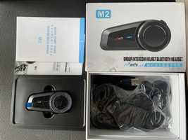 NOWY Interkom motocyklowy M2 radio Bluetooth MaxTo prezent