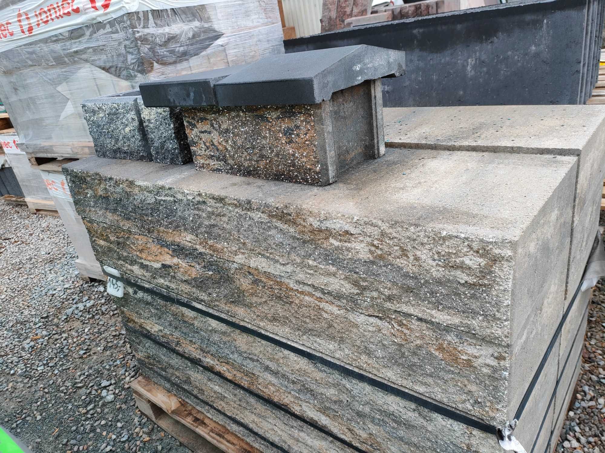 Stopień łupany 120x35x15 cm schody betonowe stopnica blok schodowy