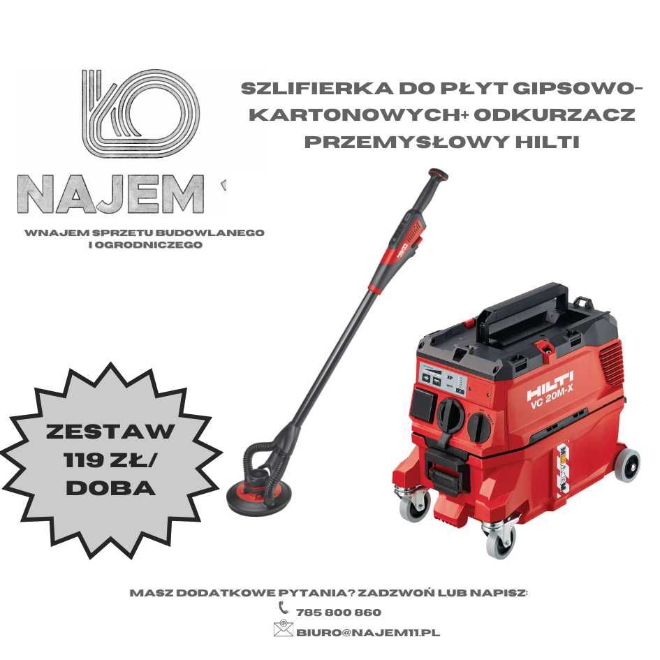 *** WYNAJEM - Szlifierka/ Żyrafa Do Gładzi/Gipsu z Odkurzaczem HILTI *