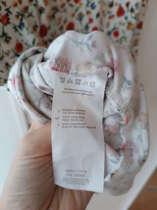 Sukienka z wiskozy letnia Hiszpanka boho w kwiatki romantyczna M