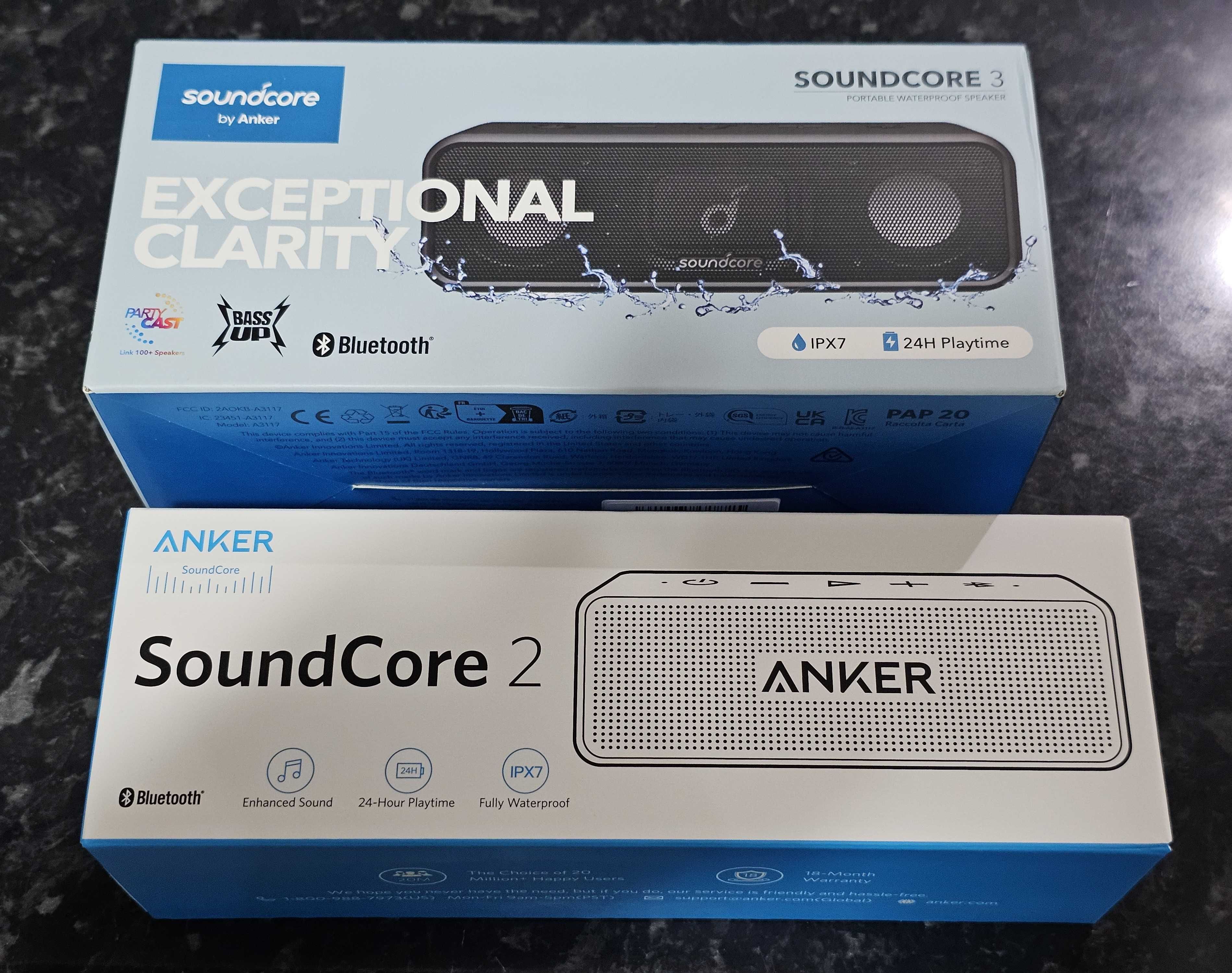 Портативна колонка Anker Soundcore 2 3 Bluetooth5.0 12W 16W IPX7 Black