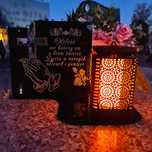ZNICZ solarny led statuetka na cmentarz grób duża