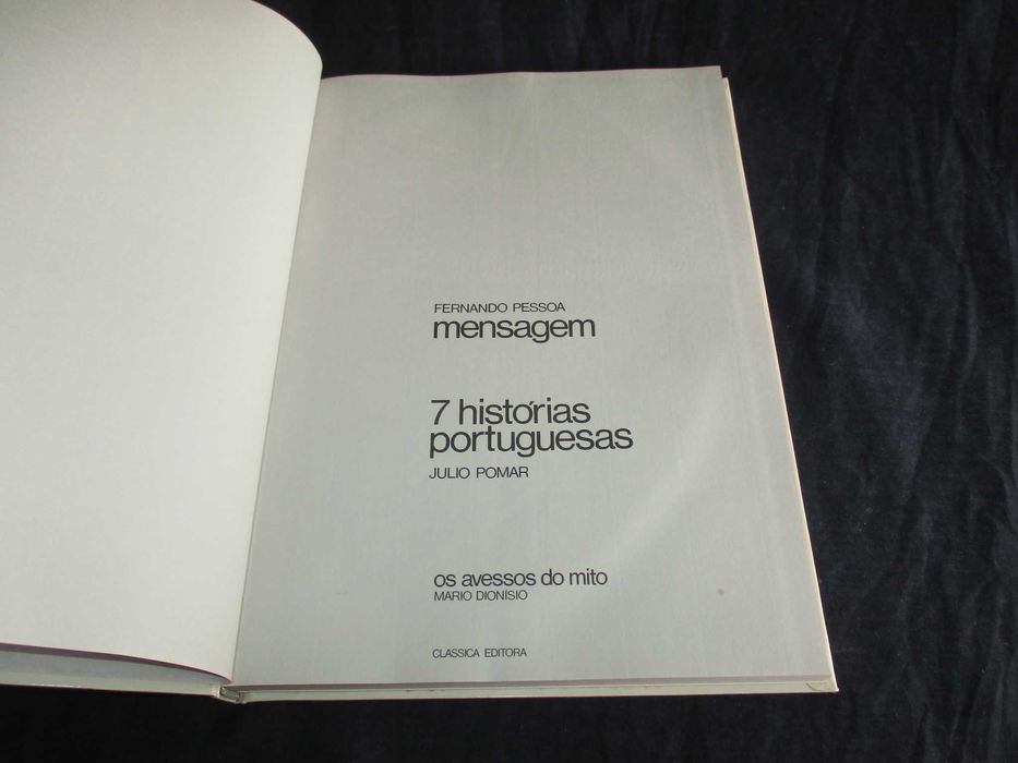 Livro Mensagem Fernando Pessoa 7 histórias Júlio Pomar Numerado