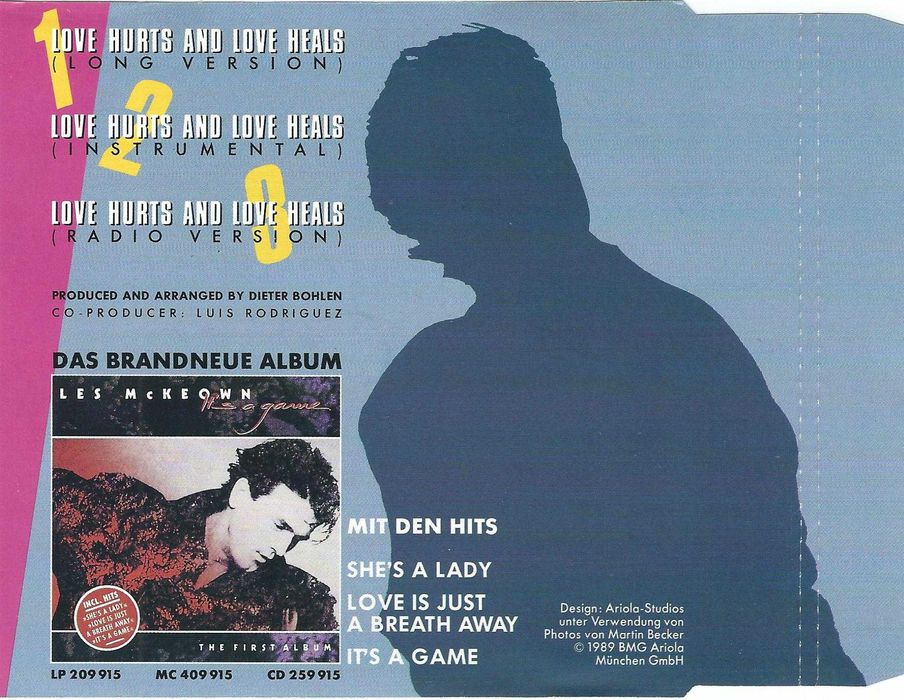 Maxi CD Les McKeown - Love Hurts And Love Heals (1989) (Hansa)