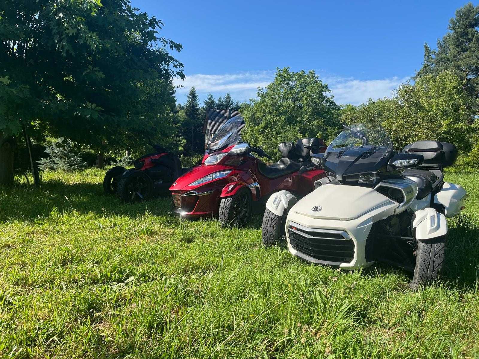 Wynajem Can-Am Spyder RT, F3, Ryker Wypożyczalnia motocykli na kat. B