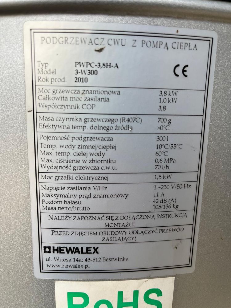Pompa ciepła do CWU