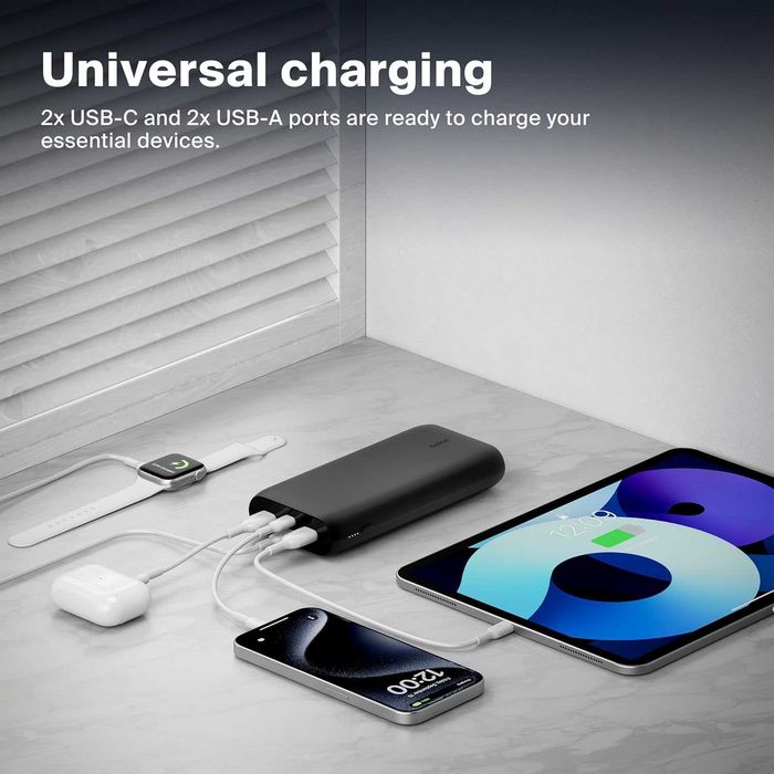 Powerbank Belkin 26000 mAh USB-C/A 4xPD LED szybkie ładowanie