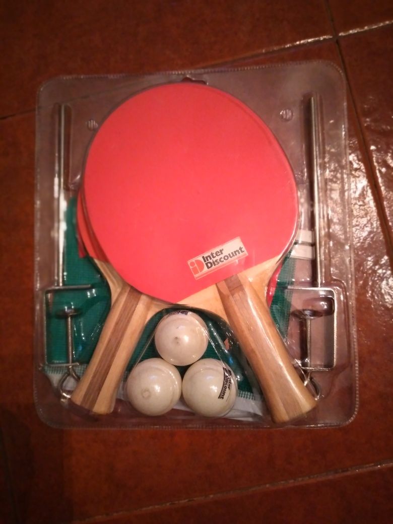 Set de Ping-Pong, 2 Raquetes+Rede+3 Bolas, Embalado