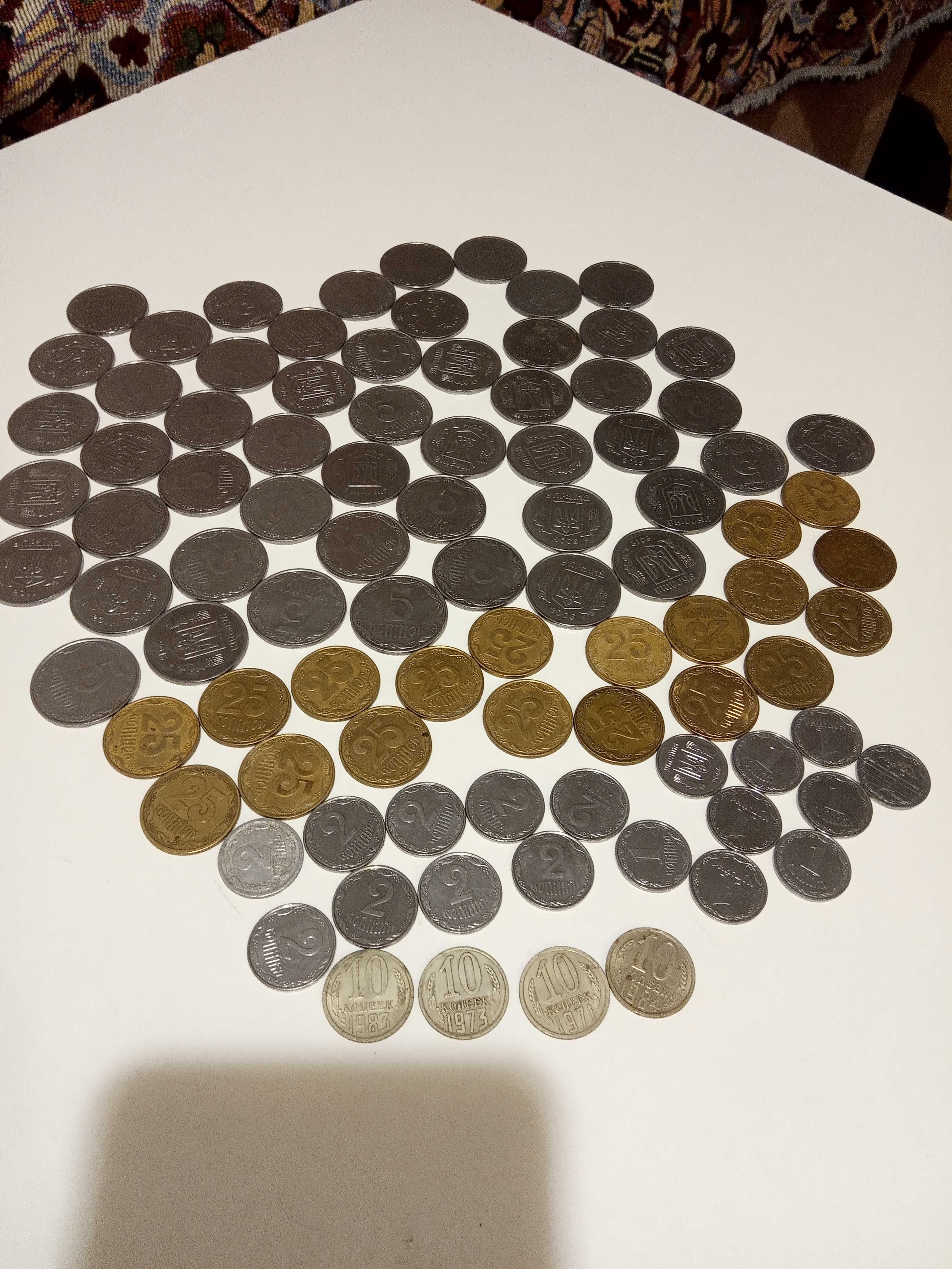 монеты Украины и 10коп Советские СССР