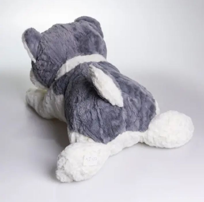 Іграшка-подушка Хаскі з пледом 100*180 см. Игрушка-подушка Хаски. Флис