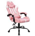 Fotel Biurowy z regulacją oparcia - EXTREME Giulia Pink + poduszki